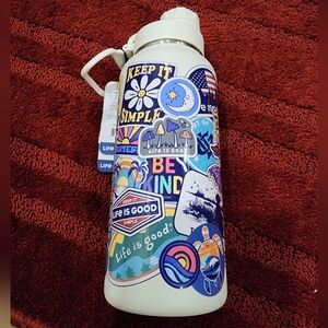 Life Is Good Sticker Water Bottle 32oz